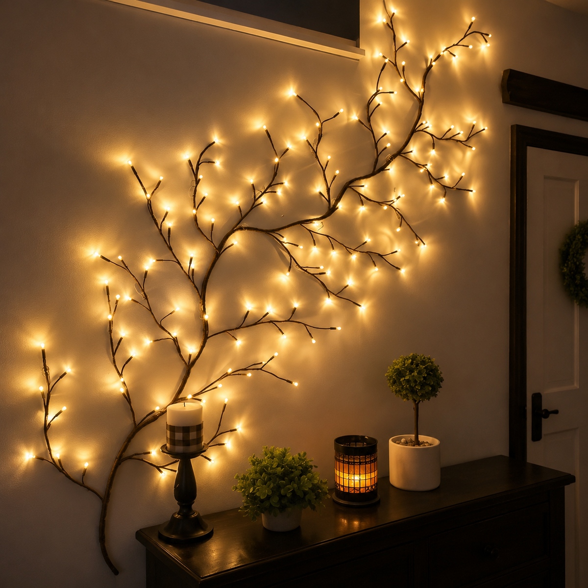 Luxury LED Tree Branch Wall Light | Decorative Twig Fairy Lights