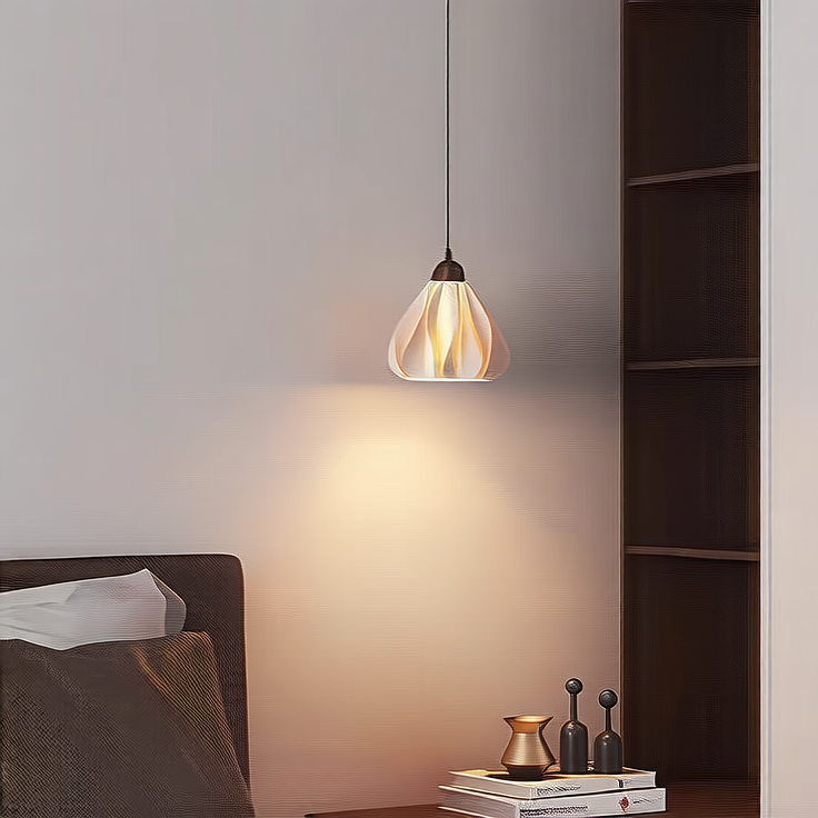 Luxury Modern Smoked Glass Pendant Light | Hanging Ceiling Lamp | Bedroom Bedside Pendant | Kitchen Island Light | Living Room Home Lighting