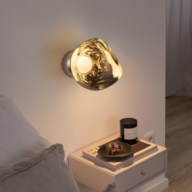 Luxury Modern Smoked Glass LED Wall Light | Living Room Bedroom Home Decorative Wall Sconce | Designer Wall Lamp