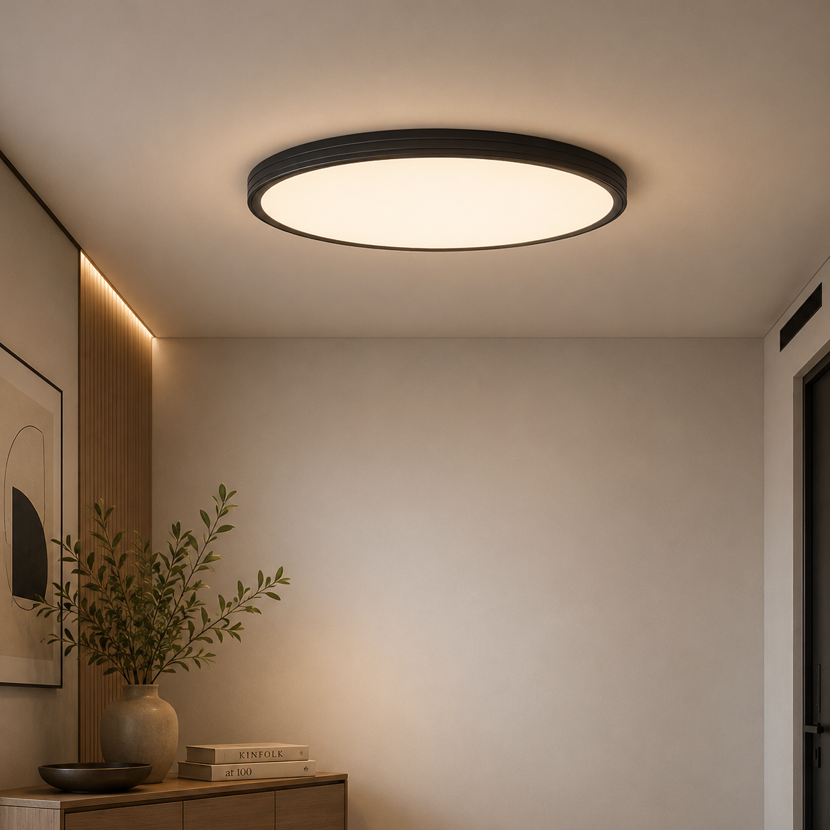 Luxury Modern LED Ceiling Light | Ultra Slim Round Flush Mount Ceiling Lamp | Living Room Ceiling Light | Bedroom Light Fixture | Kitchen Home Lighting