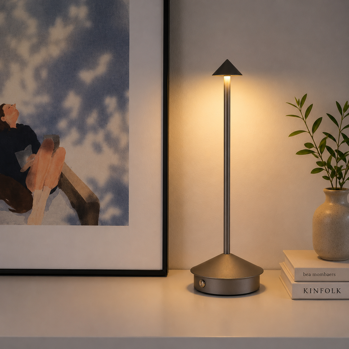 Luxury Modern LED Table Lamp | Rechargeable Cordless Bedside Lamp