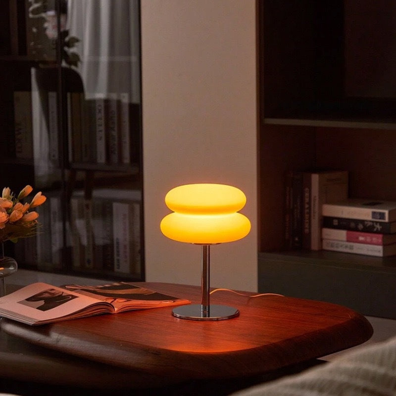 Luxury Modern Glass Table Lamp | Designer LED Bedside Lamp | Living Room Accent Light | Bedroom Nightstand Lamp | Home Decor Lighting
