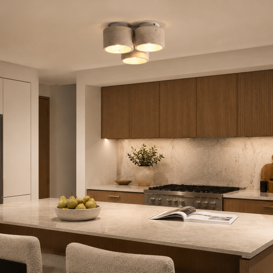 Modern Travertine Ceiling Light | Luxury Flush Mount Ceiling Lamp | Living Room Ceiling Light | Bedroom Light Fixture | Kitchen Ceiling Lighting | Home Ceiling Light