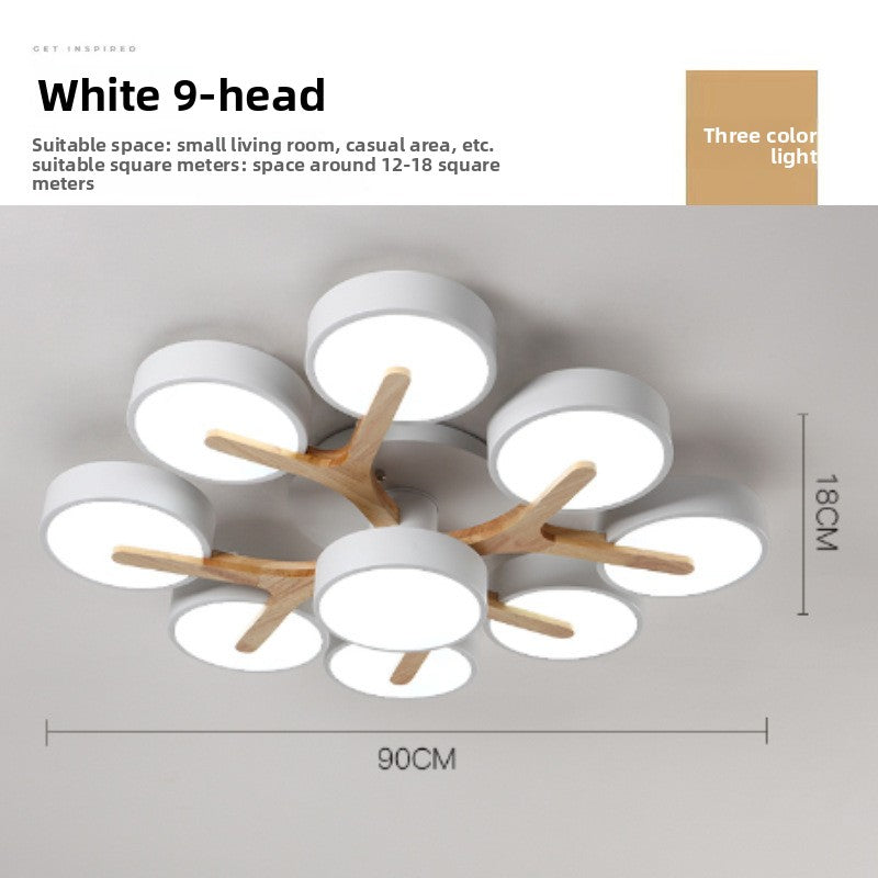 Luxury Modern LED Ceiling Light | Wooden Flush Mount Ceiling Lamp | Living Room Ceiling Light | Bedroom Light Fixture | Kitchen Home Lighting