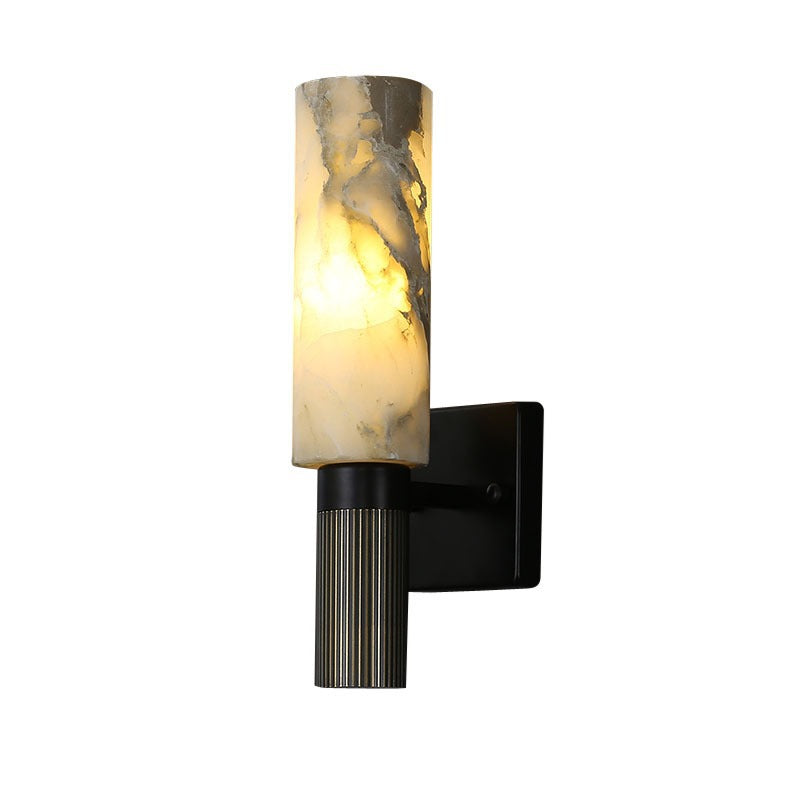 Modern Marble and Copper Wall Lamp with Adjustable Lighting
