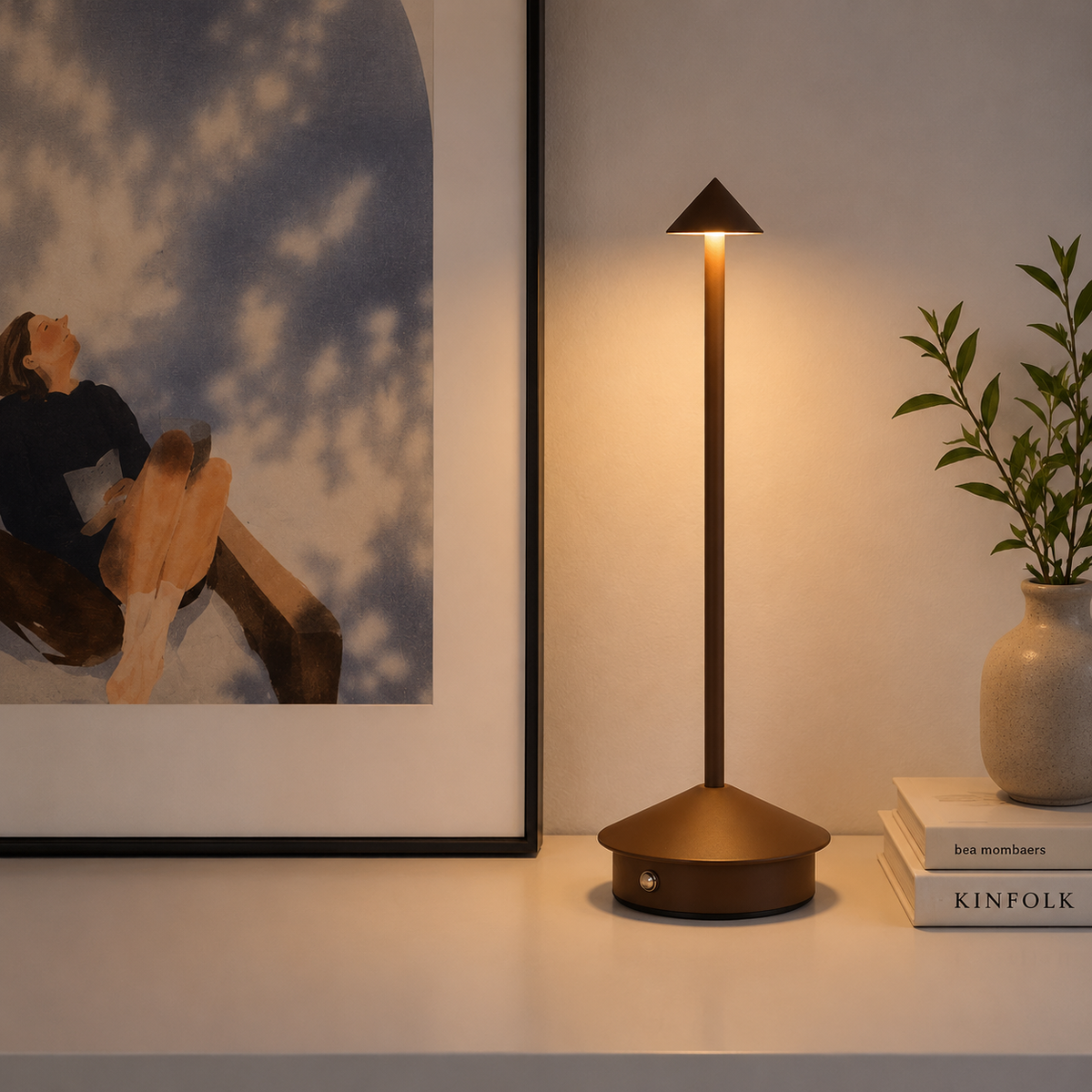 Luxury Modern LED Table Lamp | Rechargeable Cordless Bedside Lamp