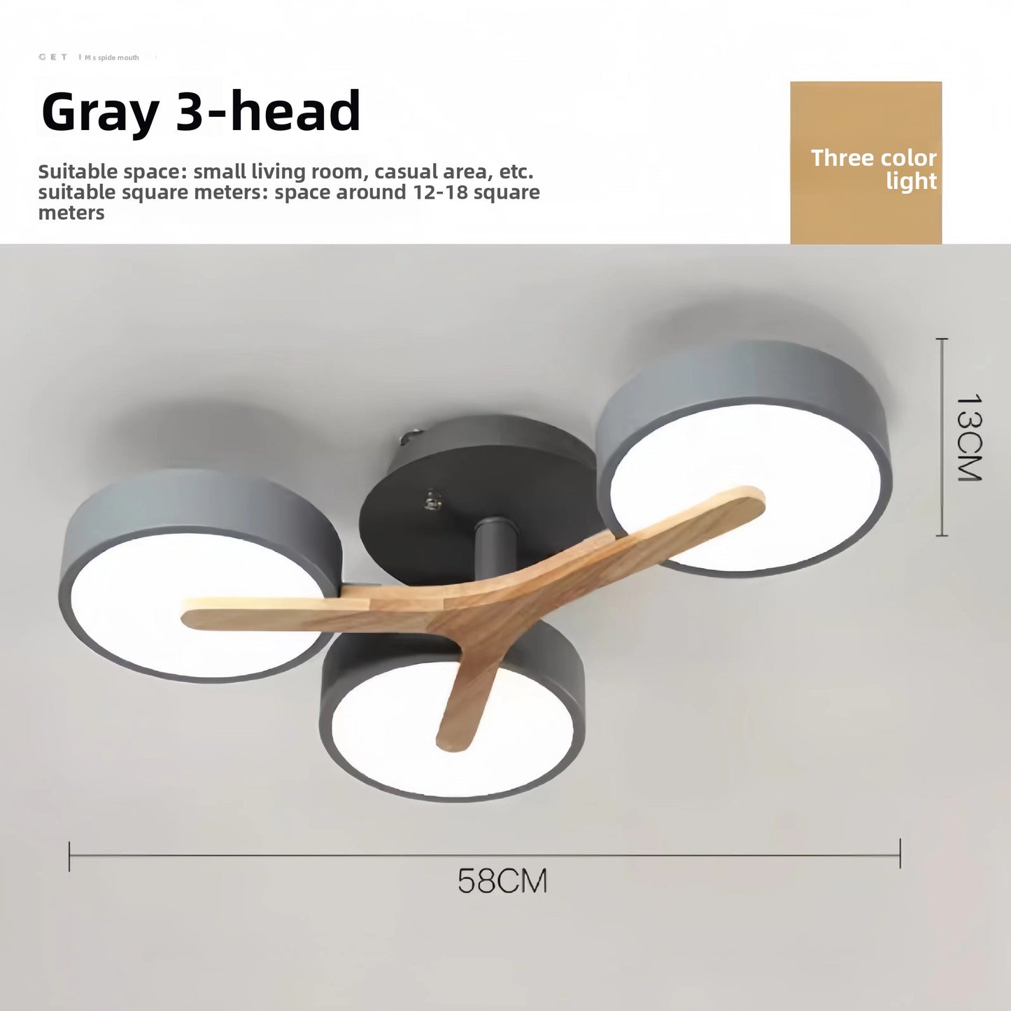 Luxury Modern LED Ceiling Light | Wooden Flush Mount Ceiling Lamp | Living Room Ceiling Light | Bedroom Light Fixture | Kitchen Home Lighting