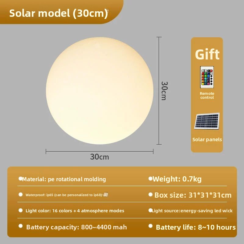 Solar Powered Colorful Spherical Garden Lights