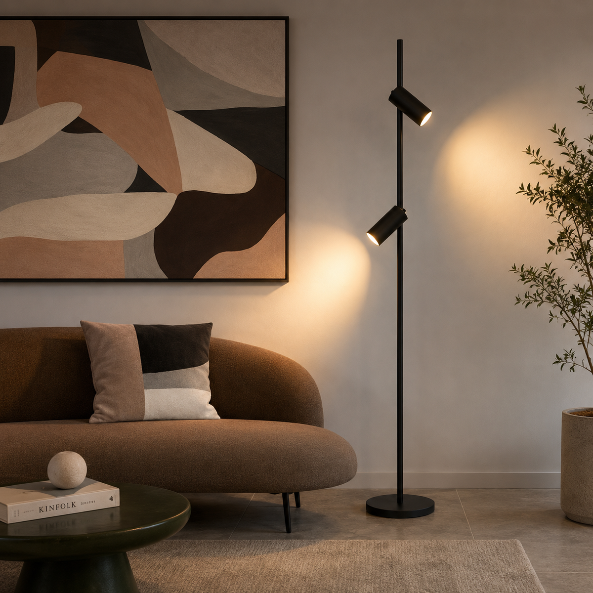 Luxury Modern LED Floor Lamp | Minimalist Standing Corner Light | Designer Living Room Lamp | Bedroom Home Decor Lighting