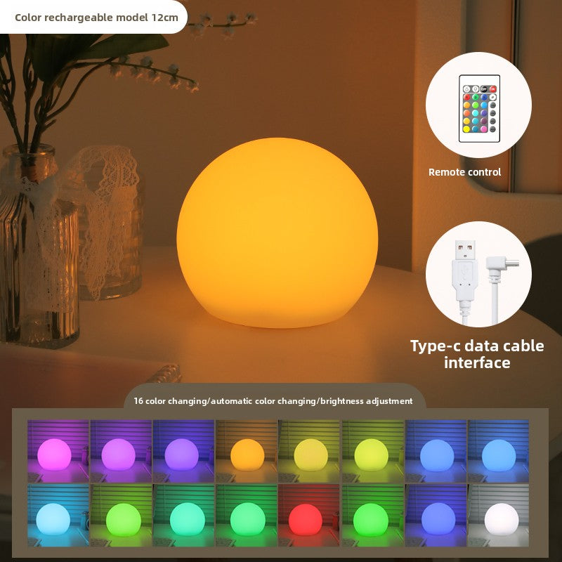 Rechargeable Spherical Night Light with Remote