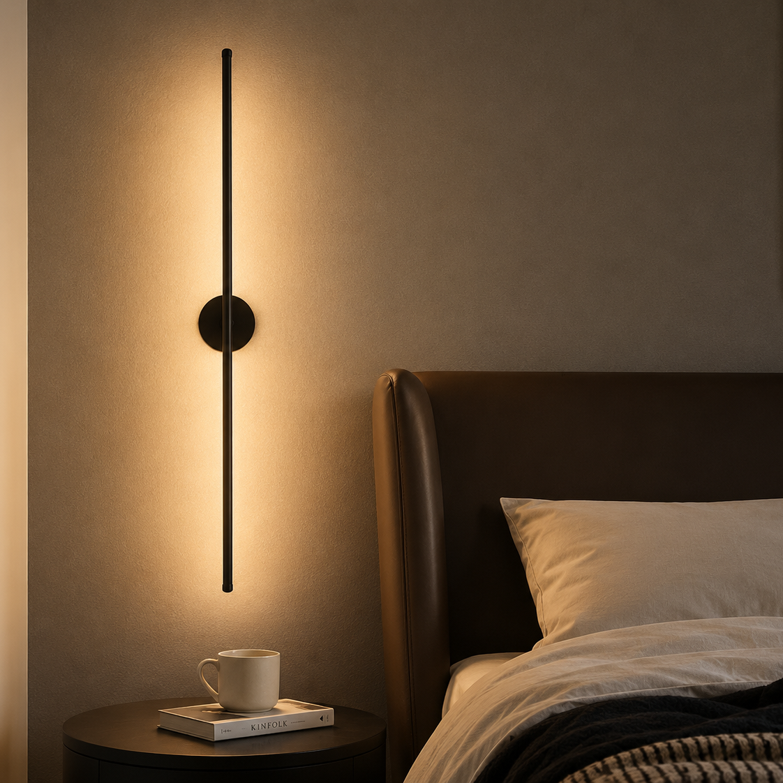 Luxury Modern Linear LED Wall Light | Minimalist Living Room Bedroom Home Wall Sconce | Designer Accent Lighting Fixture