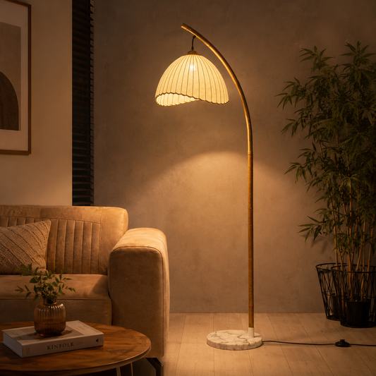 Luxury Modern Arched Floor Lamp | Designer Living Room Standing Lamp | Bedroom Reading Light | Contemporary Home Decor Lighting