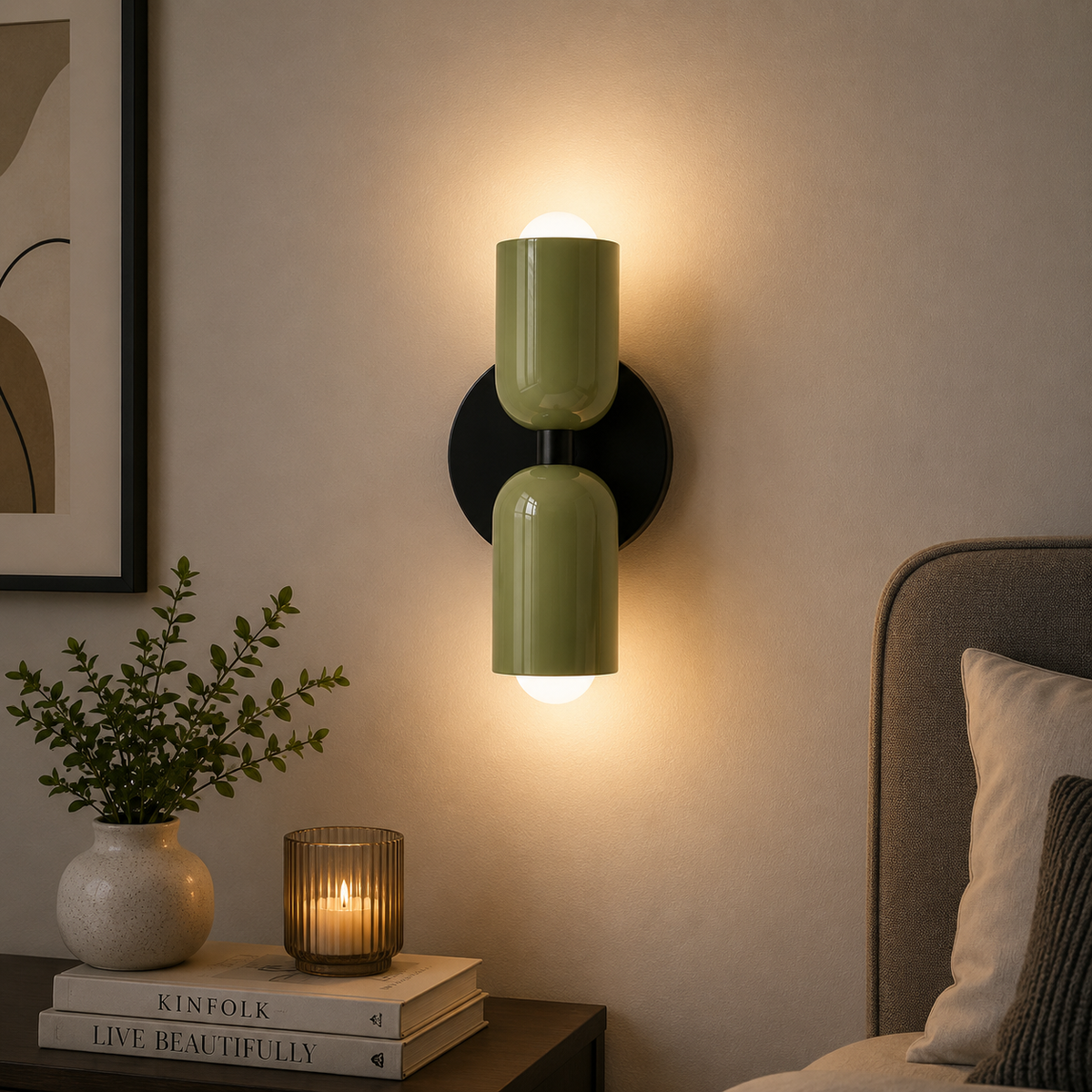 Luxury Modern Double Glass LED Wall Light | Living Room Bedroom Home Decorative Wall Sconce