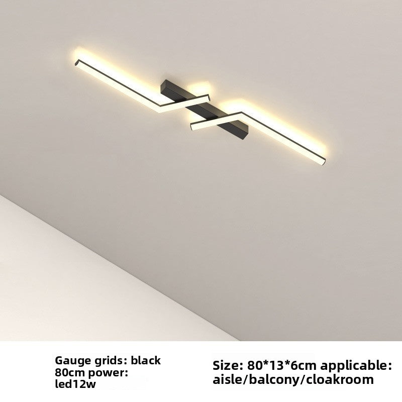 Modern LED Ceiling Light – Luxury Linear Flush Mount for Living Room & Bedroom