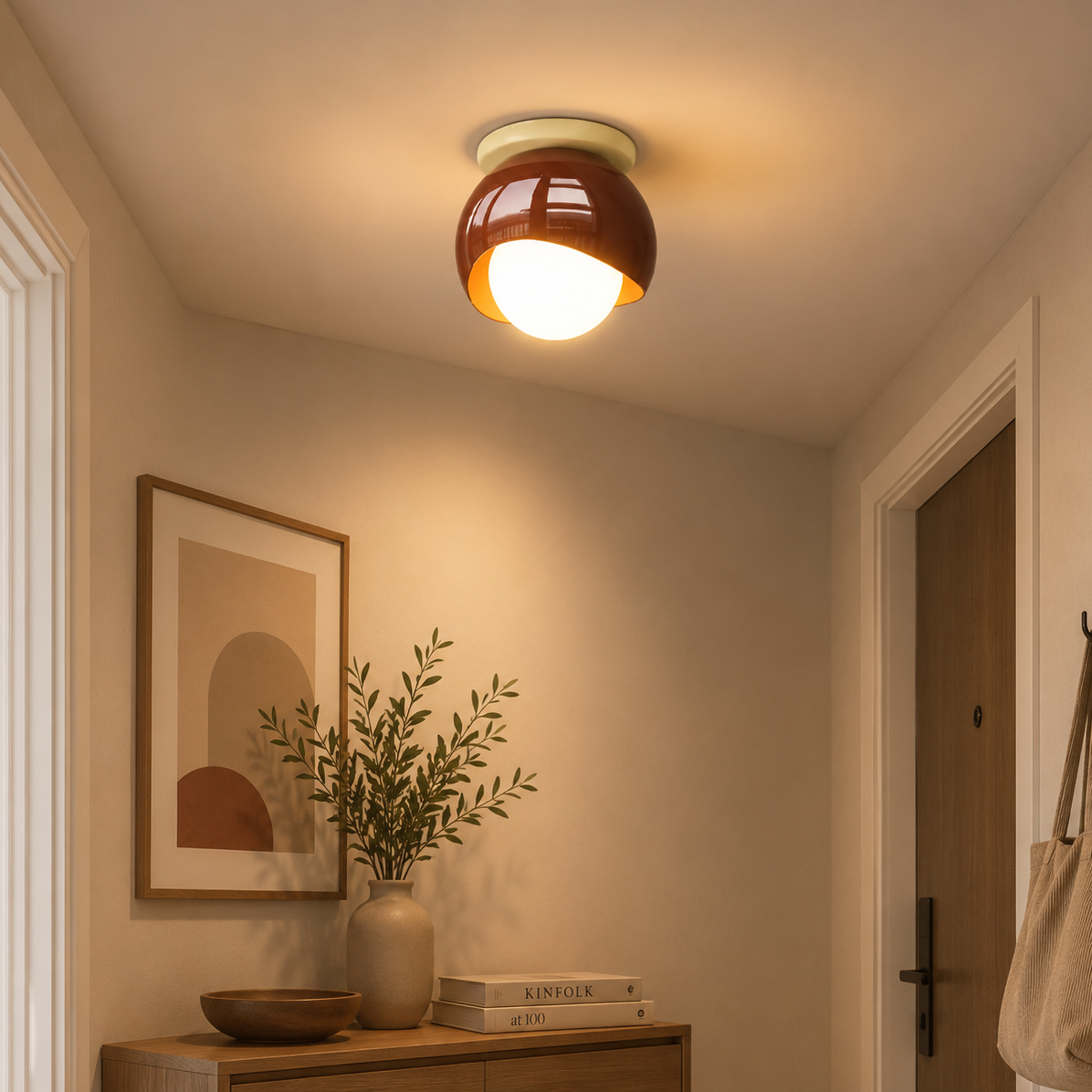 Luxury Modern Globe Ceiling Light | Retro Flush Mount Ceiling Lamp | Living Room Ceiling Light | Bedroom Light Fixture | Hallway Home Lighting
