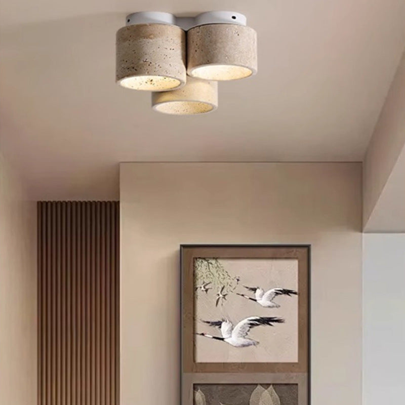 Modern Travertine Ceiling Light | Luxury Flush Mount Ceiling Lamp | Living Room Ceiling Light | Bedroom Light Fixture | Kitchen Ceiling Lighting | Home Ceiling Light