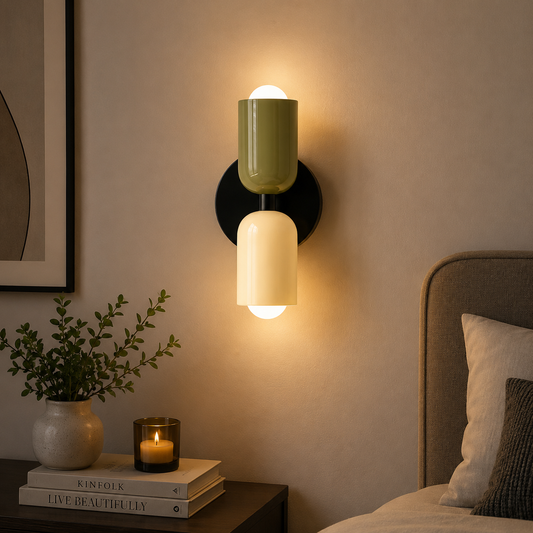 Luxury Modern Double Glass LED Wall Light | Living Room Bedroom Home Decorative Wall Sconce