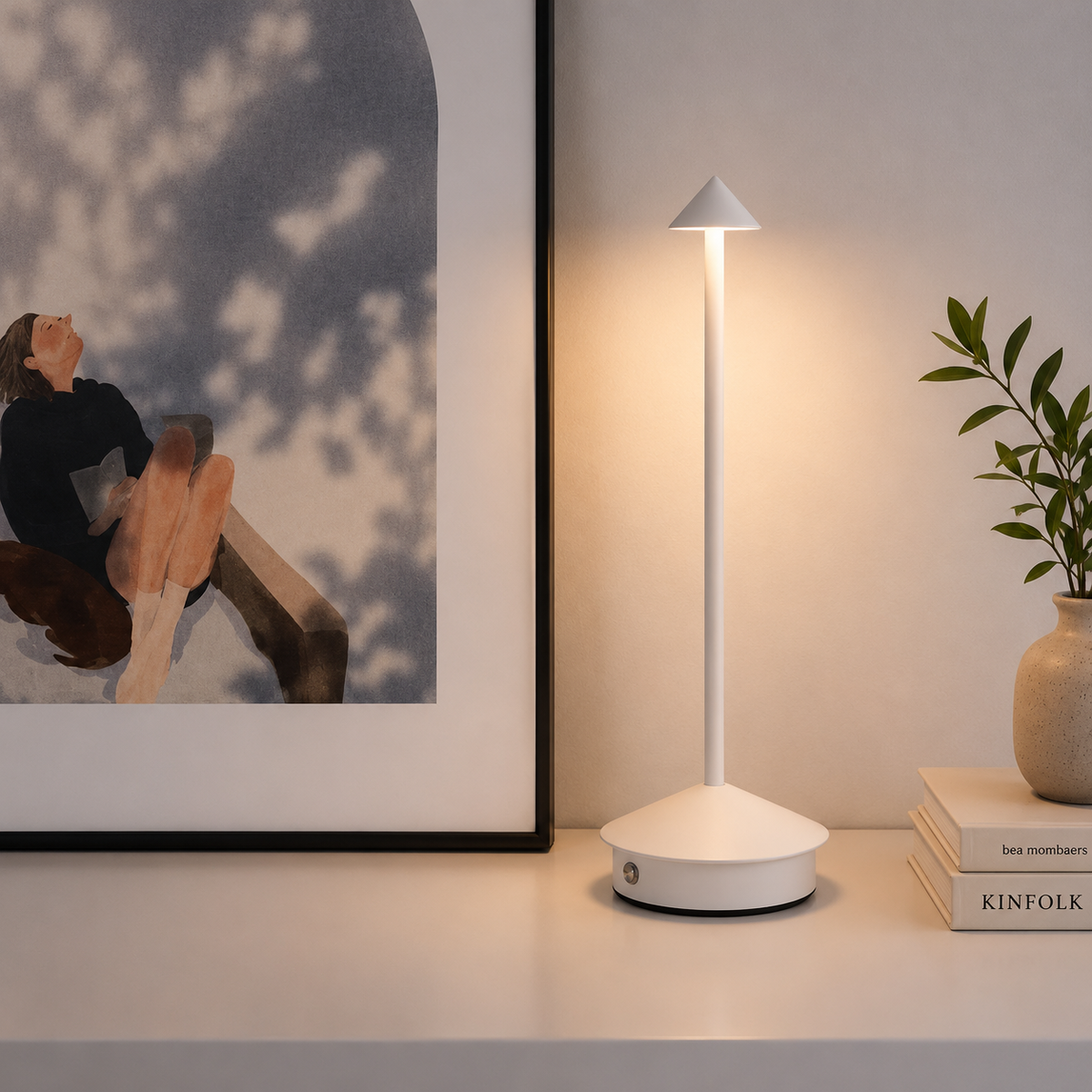 Luxury Modern LED Table Lamp | Rechargeable Cordless Bedside Lamp