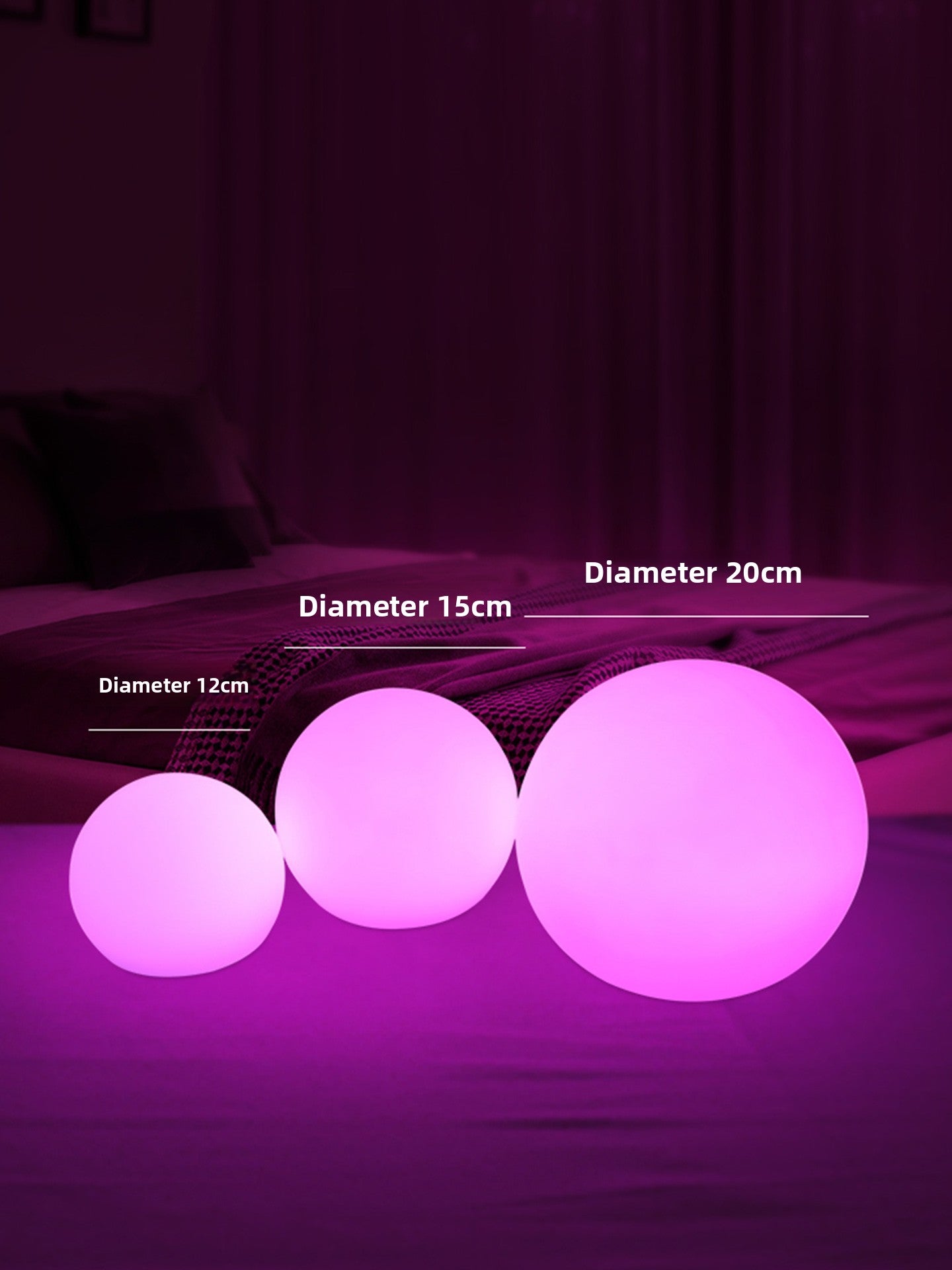Rechargeable Spherical Night Light with Remote