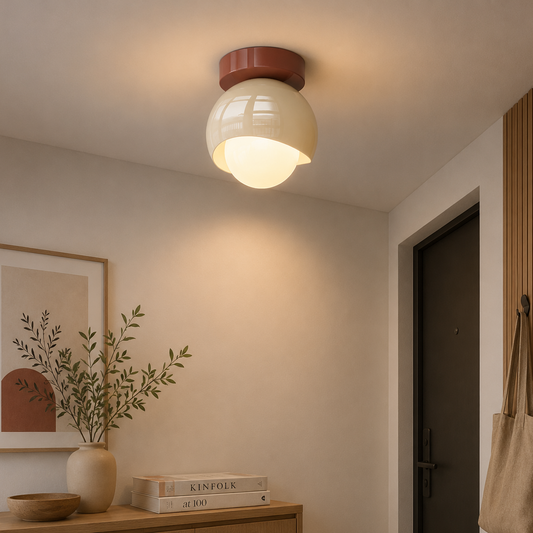 Luxury Modern Globe Ceiling Light | Retro Flush Mount Ceiling Lamp | Living Room Ceiling Light | Bedroom Light Fixture | Hallway Home Lighting
