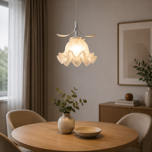 Luxury Vintage Glass Pendant Light | Floral Hanging Ceiling Lamp