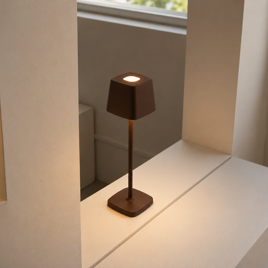 Luxury Modern Cordless LED Table Lamp | Rechargeable Bedside Nightstand Lamp | Designer Living Room Light | Bedroom Home Decor Lighting