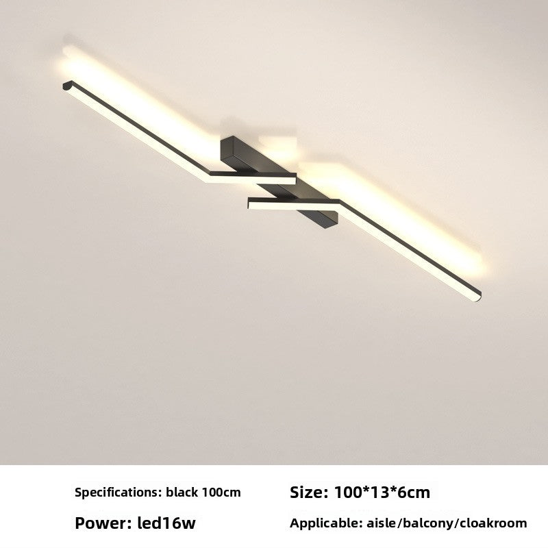 Modern LED Ceiling Light – Luxury Linear Flush Mount for Living Room & Bedroom