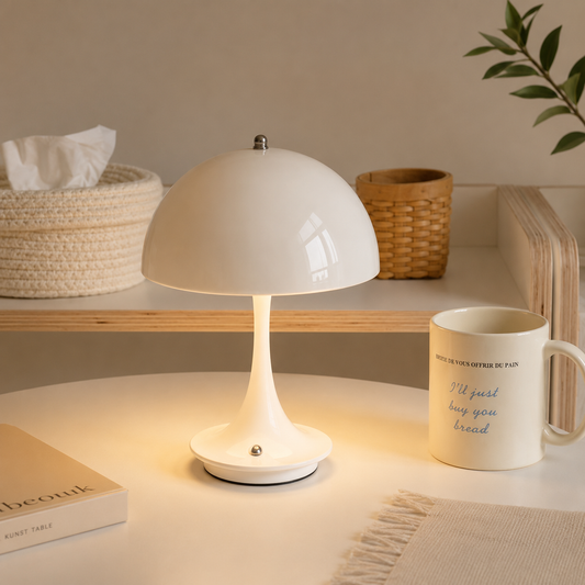 Luxury Modern Mushroom Table Lamp | Designer LED Bedside Lamp