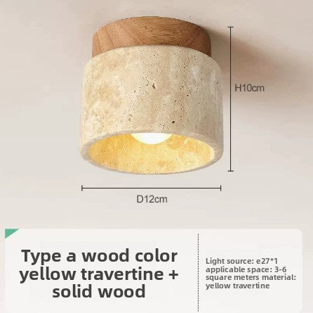 Modern Travertine Ceiling Light | Luxury Flush Mount Ceiling Lamp | Living Room Ceiling Light | Bedroom Light Fixture | Hallway Lighting | Home Ceiling Light