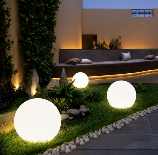 Luxury Modern LED Garden Globe Lights | Waterproof Outdoor Landscape Ball Lamps