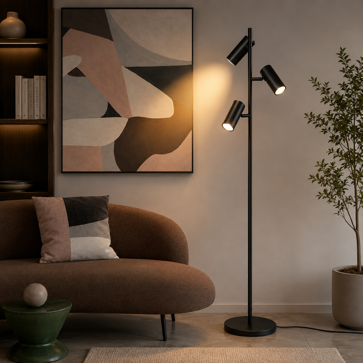 Luxury Modern LED Floor Lamp | Minimalist Standing Corner Light | Designer Living Room Lamp | Bedroom Home Decor Lighting