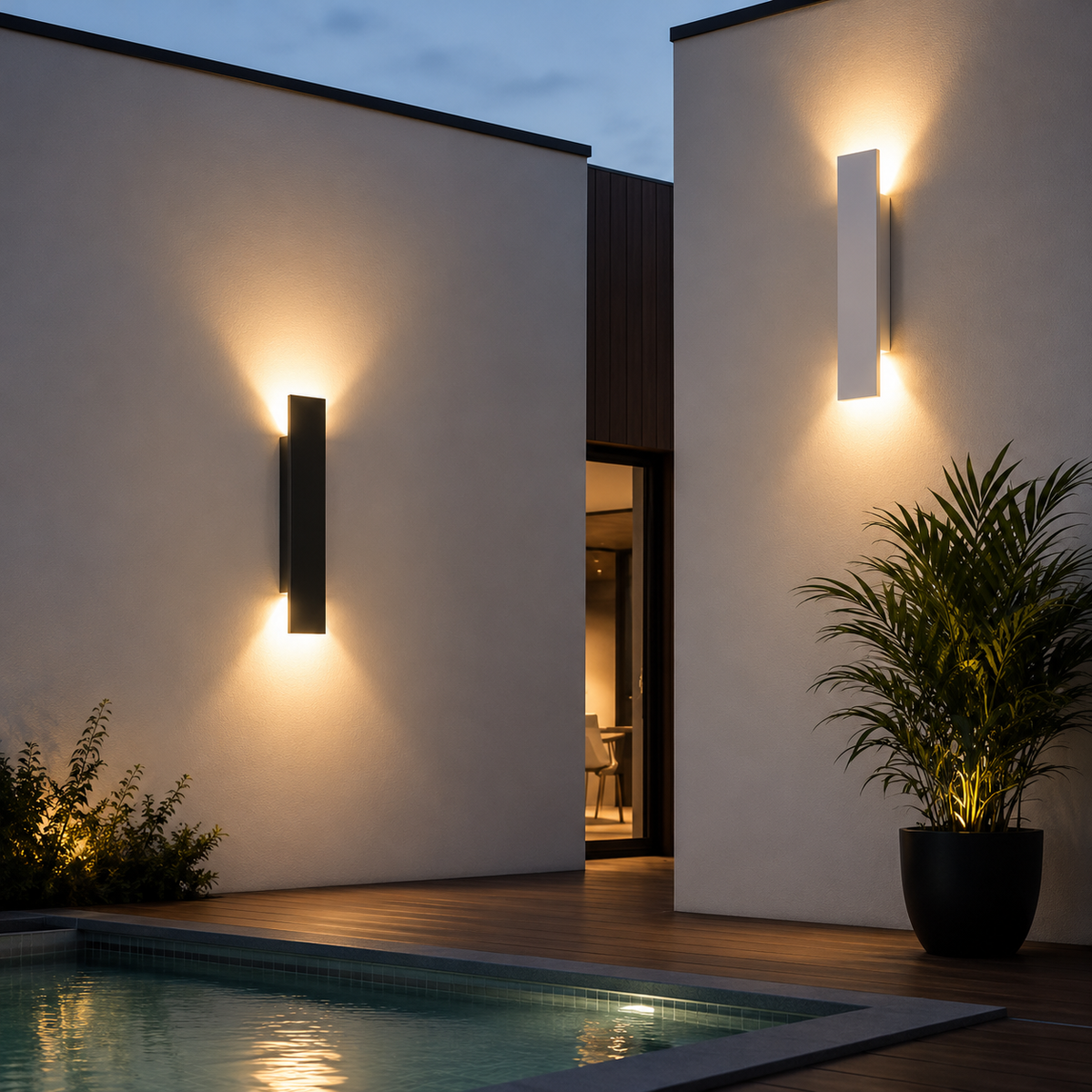 Luxury Modern Outdoor Wall Light | Waterproof LED Up Down Wall Sconce