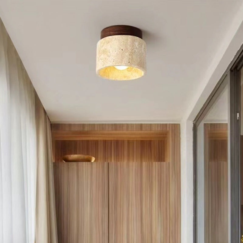 Modern Travertine Ceiling Light | Luxury Flush Mount Ceiling Lamp | Living Room Ceiling Light | Bedroom Light Fixture | Hallway Lighting | Home Ceiling Light