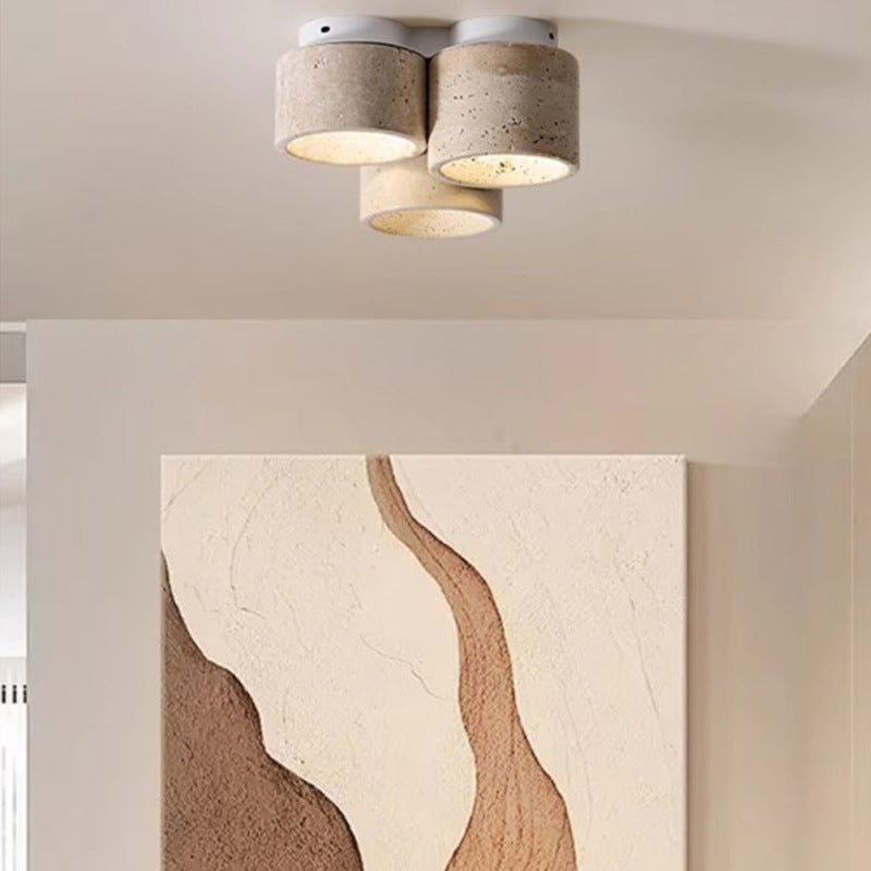 Modern Travertine Ceiling Light | Luxury Flush Mount Ceiling Lamp | Living Room Ceiling Light | Bedroom Light Fixture | Kitchen Ceiling Lighting | Home Ceiling Light