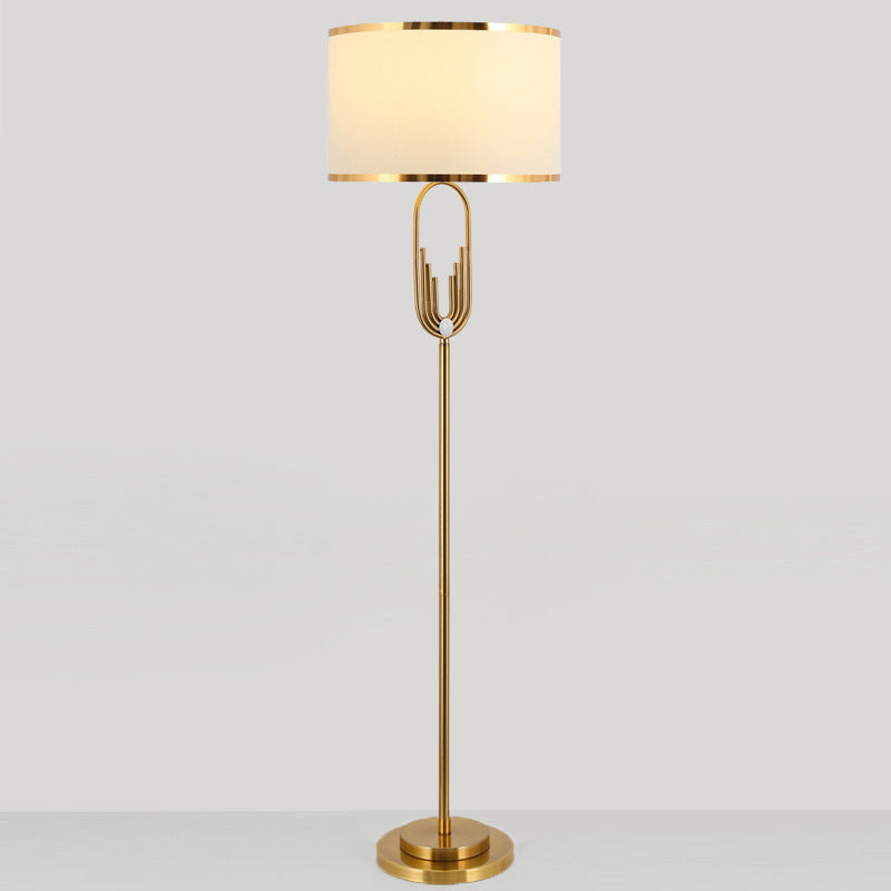 Modern Copper Floor Lamp with LED Lighting