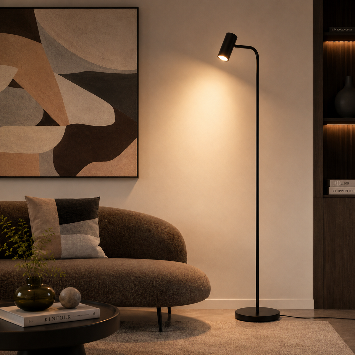Luxury Modern LED Floor Lamp | Minimalist Standing Corner Light | Designer Living Room Lamp | Bedroom Home Decor Lighting